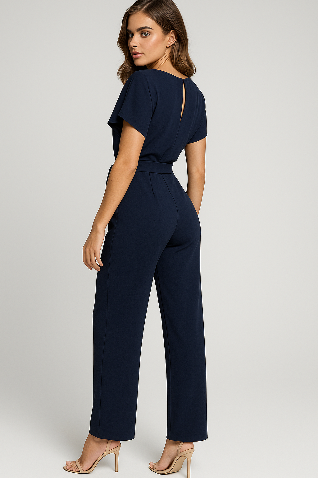 Wolff | Elegant dames jumpsuit med taljegjord og flydende ærmer - - Wolff | Elegant dames jumpsuit med taljegjord og flydende ærmer- €25 - {{ product_tags }