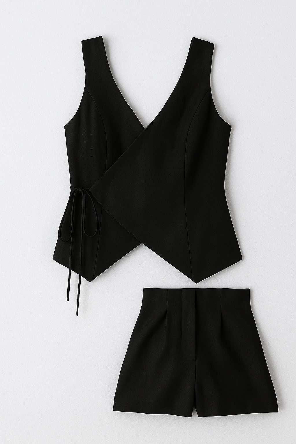 Carmen | Ærmeløs slå-om-shorts jumpsuit til kvinder - Sort - Carmen | Ærmeløs slå-om-shorts jumpsuit til kvinder- €25 - {{ product_tags }