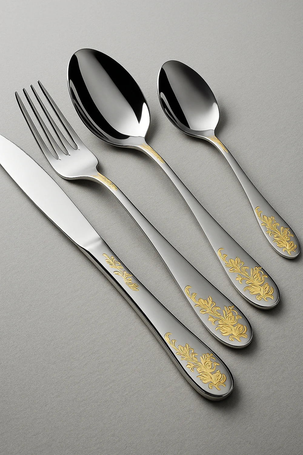 RoyalGold | Luksus Bestekset - Elegant middag - 4 Stykker Dinermæss - house & garden - {{ product_tags }