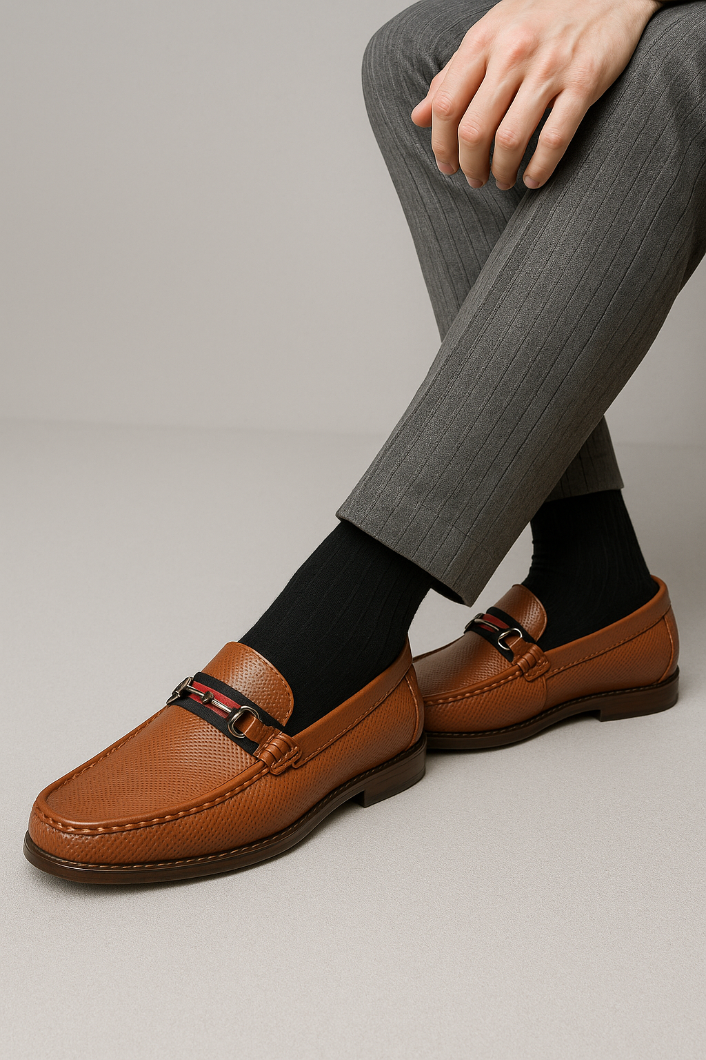 Harison | Herre læder-Driving-Loafers i brun med dekorativt detail - - Harison | Herre læder-Driving-Loafers i brun med dekorativt detail- €25 - {{ product_tags }