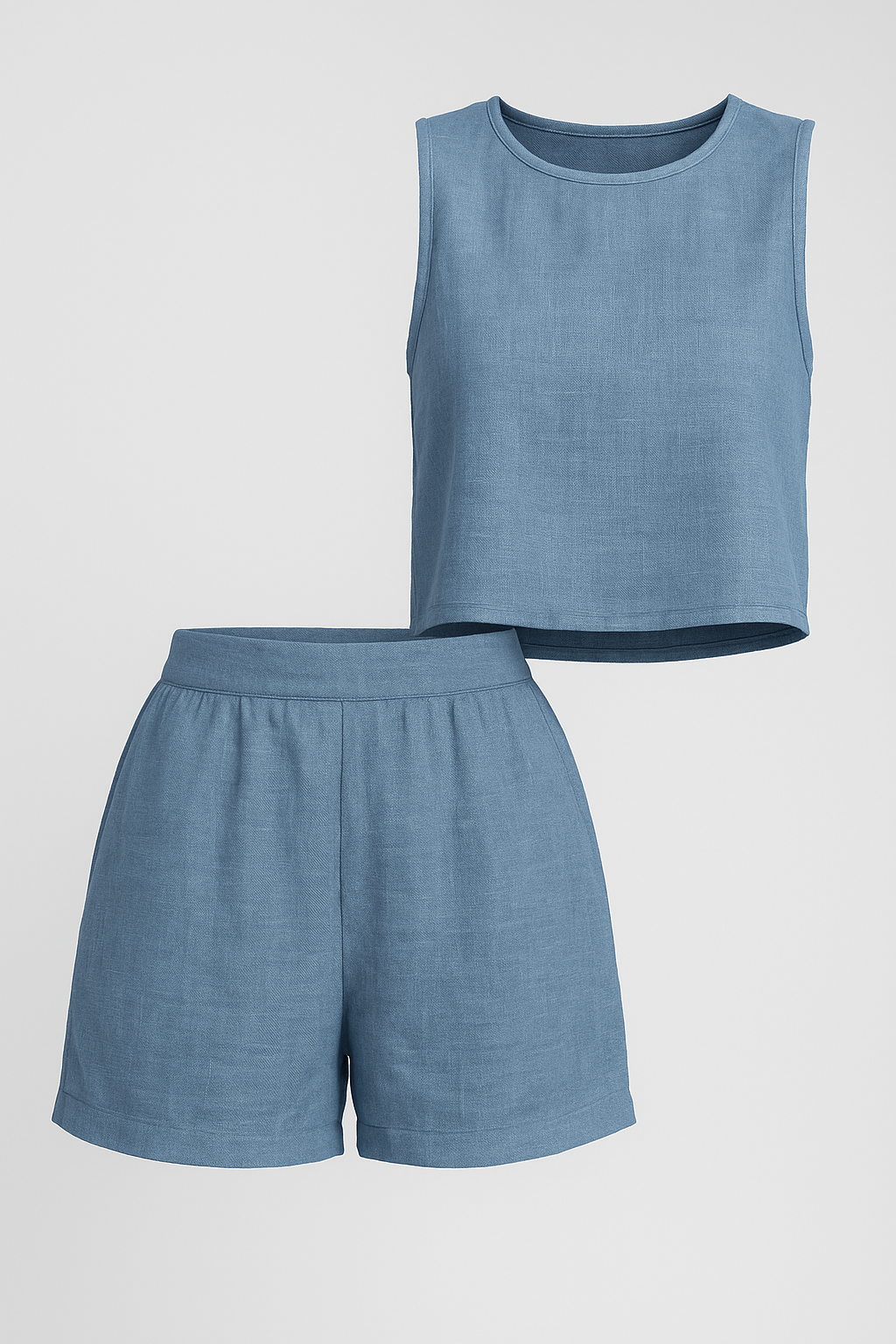 Diara | Sæt til sommer uden arme i to dele - Blu - Diara | Sæt til sommer uden arme i to dele - €25 - {{ product_tags }