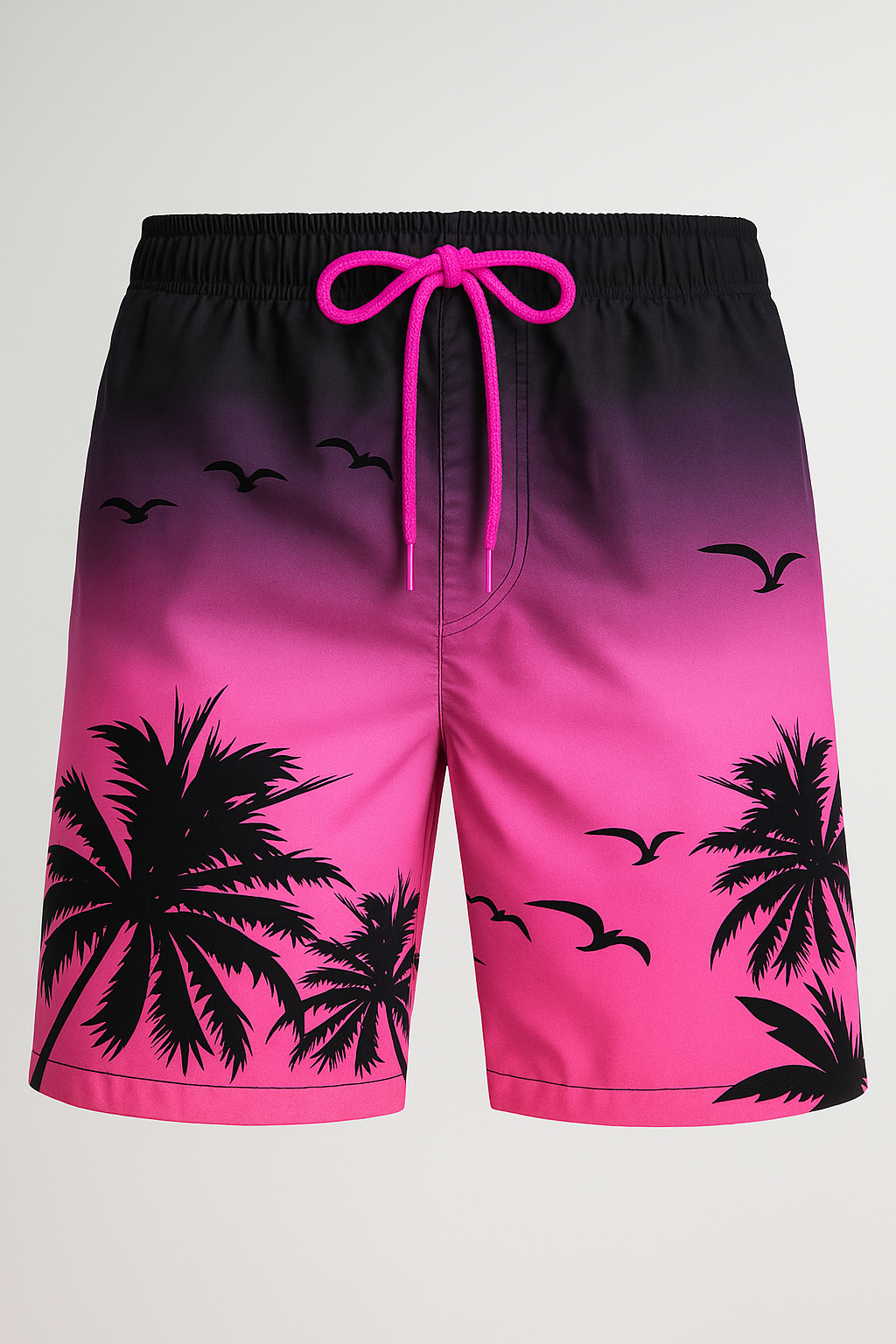 Kai | Herre badetøj med palme-sunset-print - Lilla - Kai | Herre badetøj med palme-sunset-print - €25 - {{ product_tags }