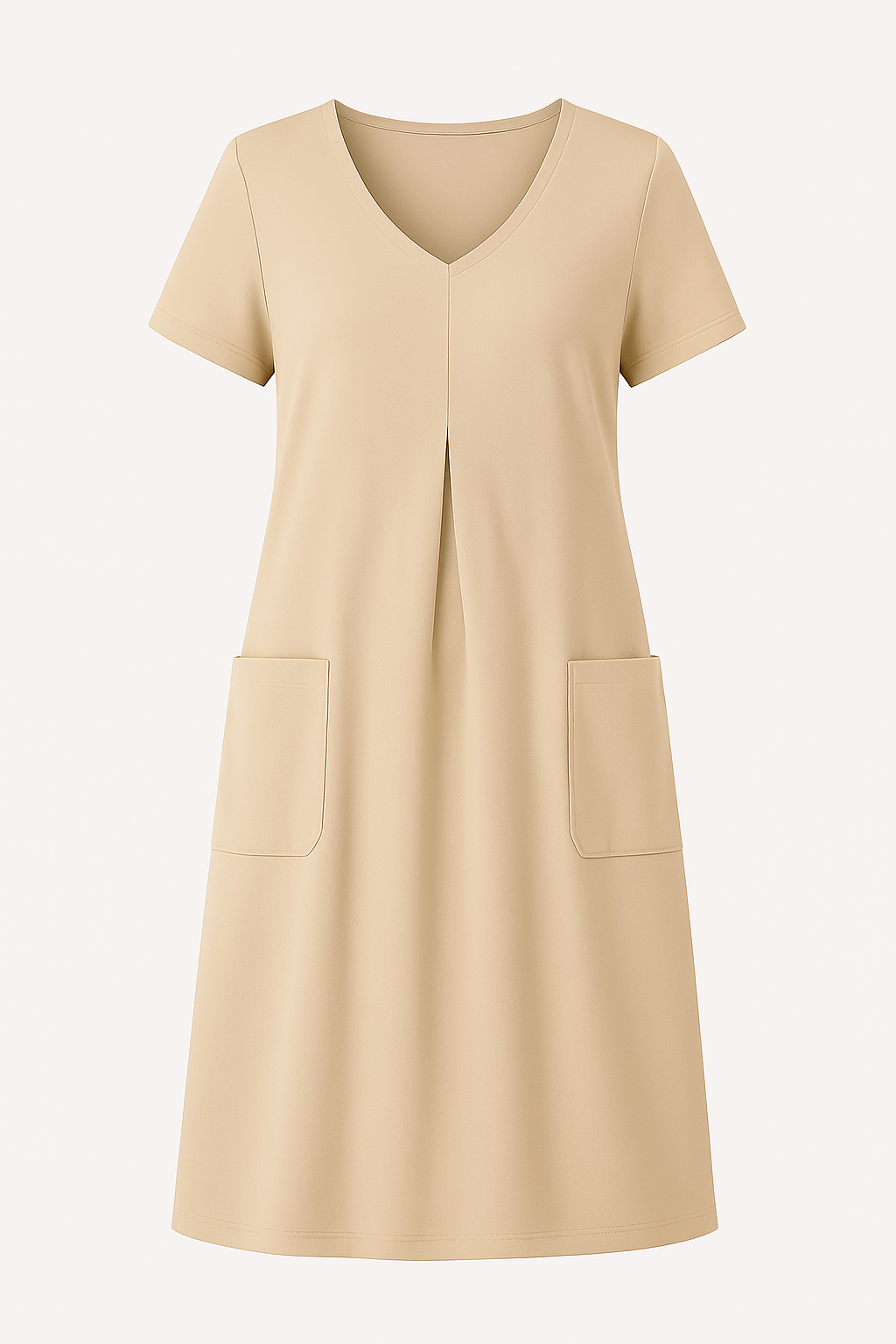 Eulalia | Casual Elegant Jerseykjole - Beige - Eulalia | Casual Elegant Jerseykjole - €25 - {{ product_tags }