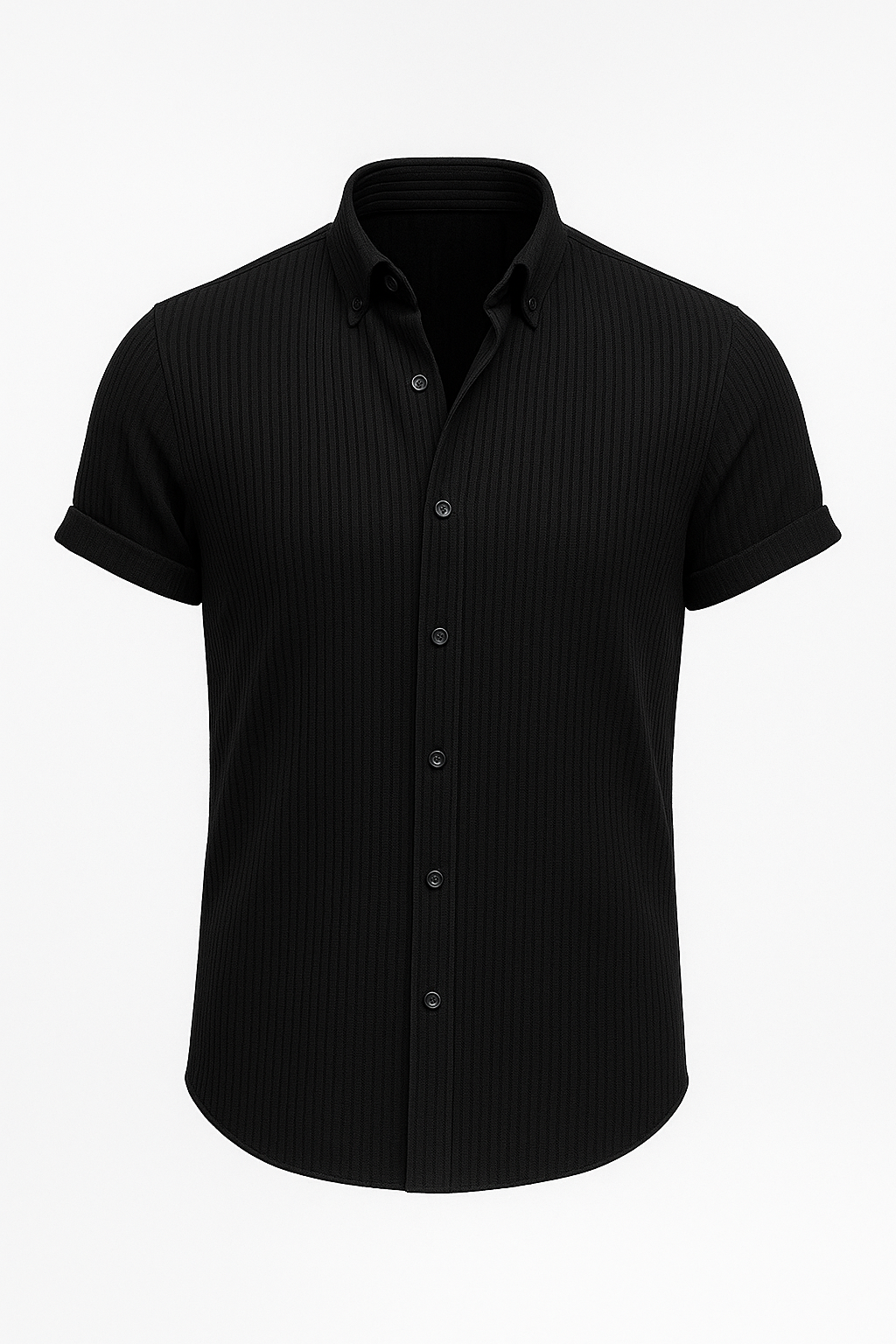 Aiden | Kortærmet herrebluse i bomuld – Åndbar, elegant og alsidig - Sort - Aiden | Kortærmet herrebluse i bomuld – Åndbar, elegant og alsidig - €25 - {{ product_tags }