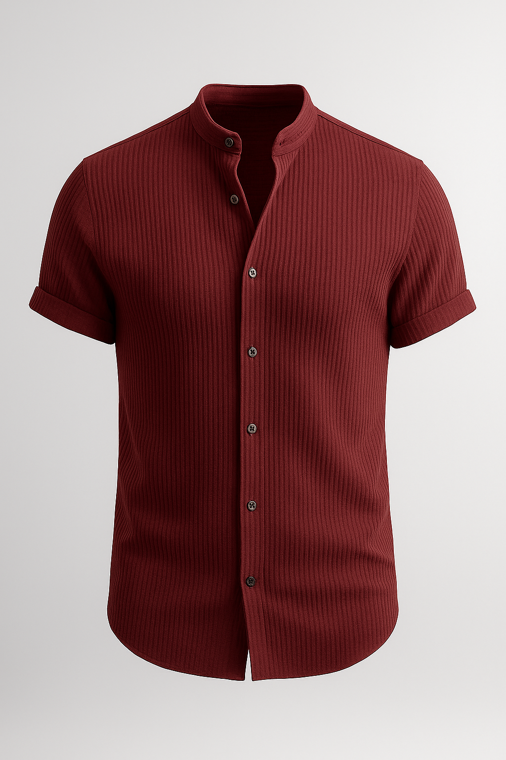 Aiden | Kortærmet herrebluse i bomuld – Åndbar, elegant og alsidig - Bordeaux - Aiden | Kortærmet herrebluse i bomuld – Åndbar, elegant og alsidig - €25 - {{ product_tags }