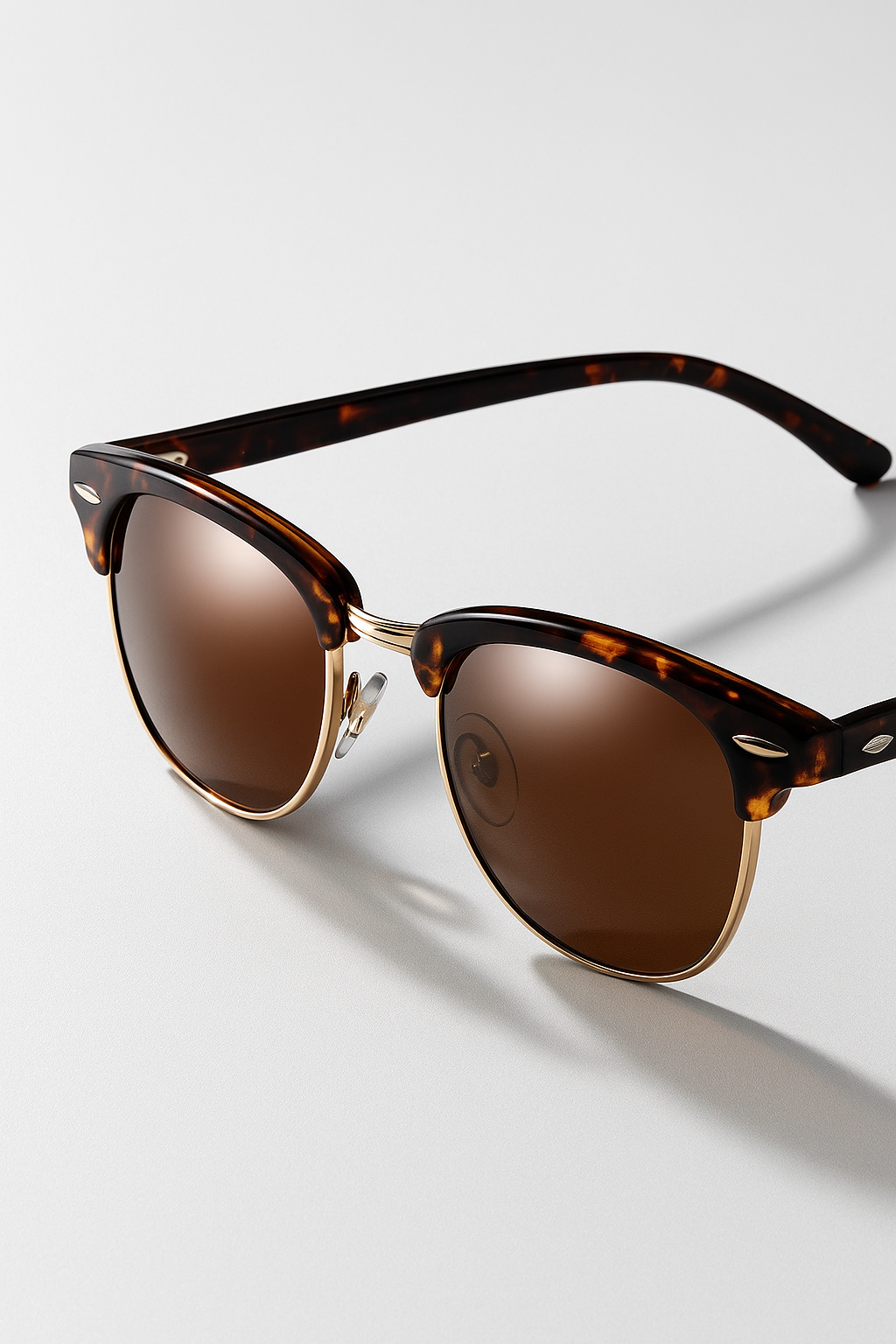 Brant | Halv-Rand Solbriller – Stilfuld UV400 Øjenbeskyttelse - Brun - watches - {{ product_tags }