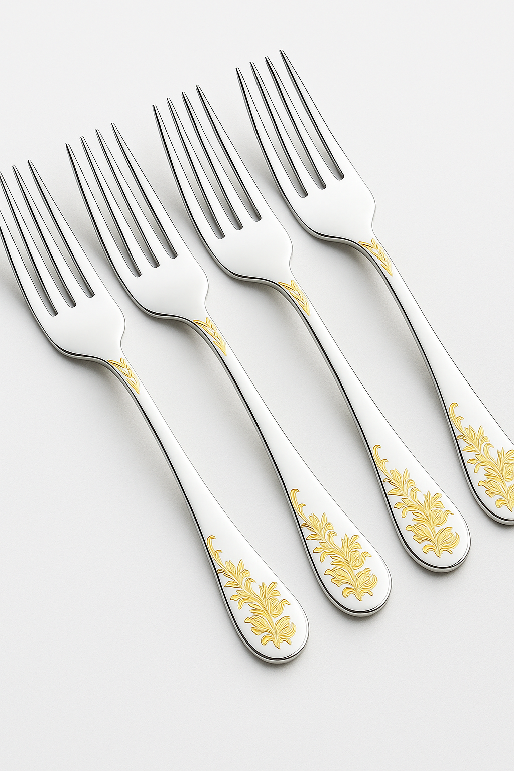 RoyalGold | Luksus Bestekset - Elegant middag - 4 Stykker Dinergaffel - house & garden - {{ product_tags }