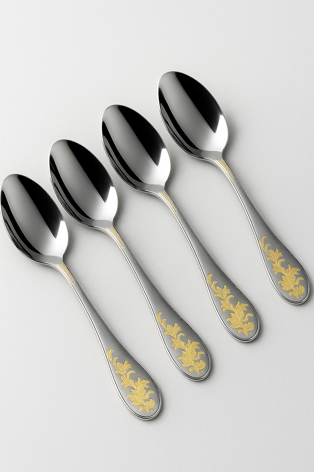 RoyalGold | Luksus Bestekset - Elegant middag - 4 Stykker Teske - house & garden - {{ product_tags }