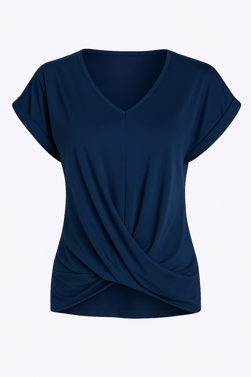 Ruth | V-neck T-shirt i blødt og let stof - Blå - Ruth | V-neck T-shirt i blødt og let stof - €25 - {{ product_tags }