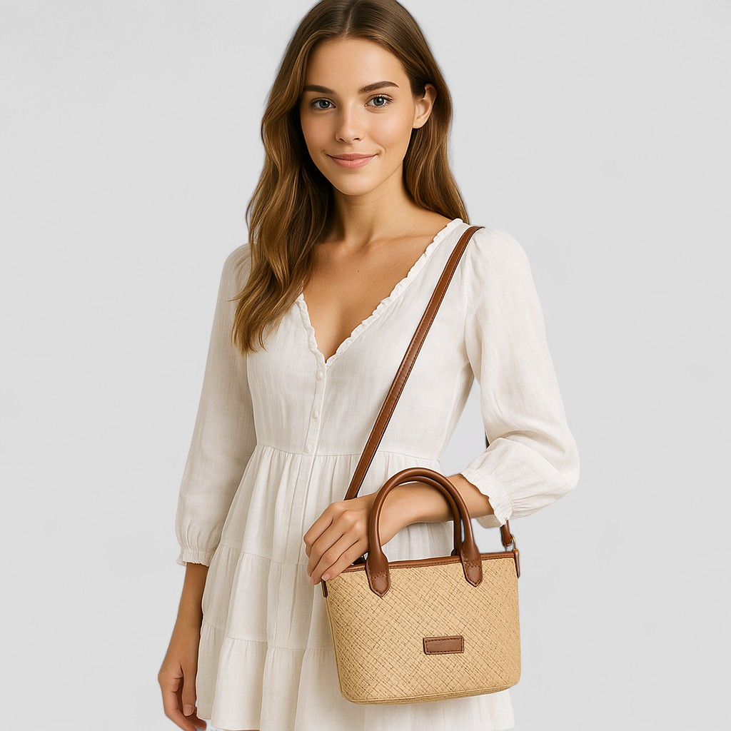 Efterår | Letvægt stråhåndtaske til sommer, chic og klar til stranden - - Efterår | Letvægt stråhåndtaske til sommer, chic og klar til stranden - €25 - {{ product_tags }