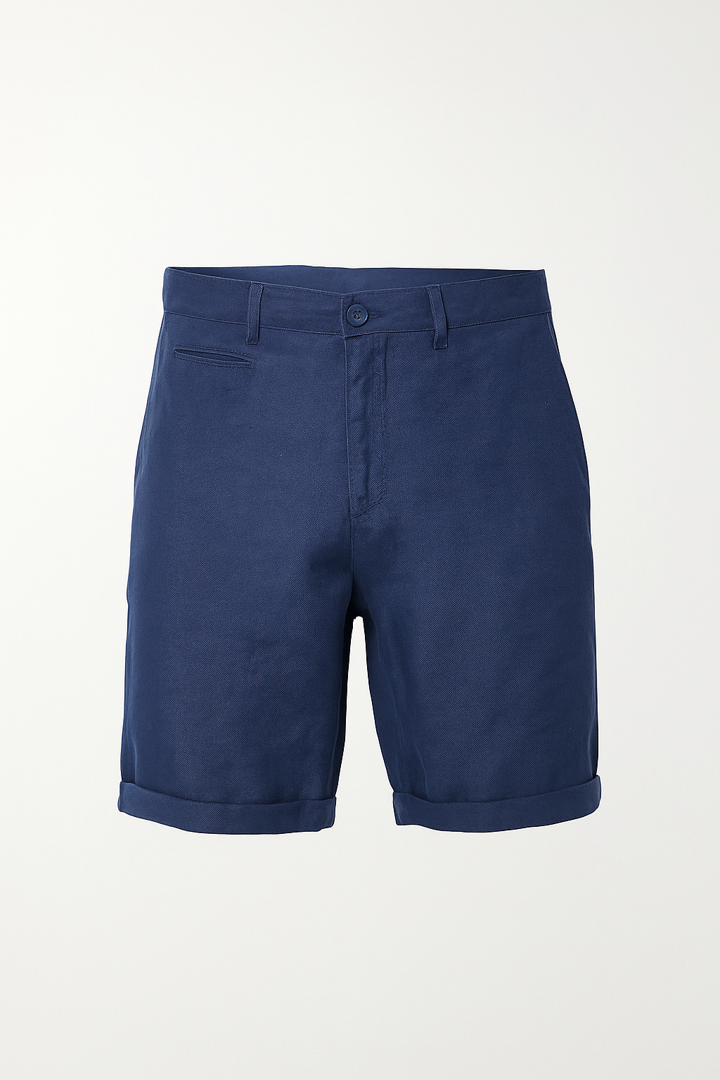 Anton | Linned Cashew-Korte med Rullet Kant - Blå navy - Anton | Linned Cashew-Korte med Rullet Kant - €25 - {{ product_tags }