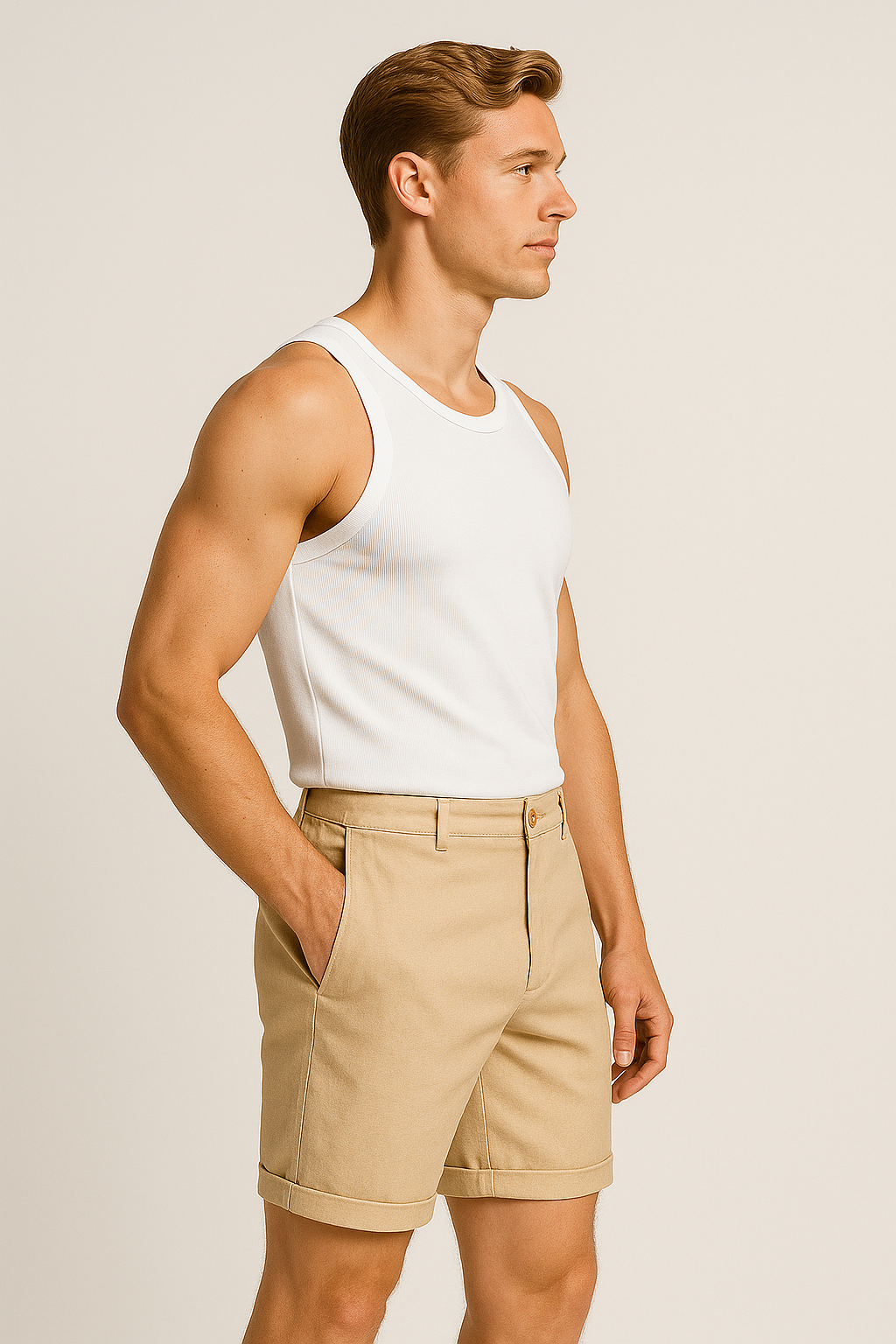 Anton | Linned Cashew-Korte med Rullet Kant - - Anton | Linned Cashew-Korte med Rullet Kant - €25 - {{ product_tags }