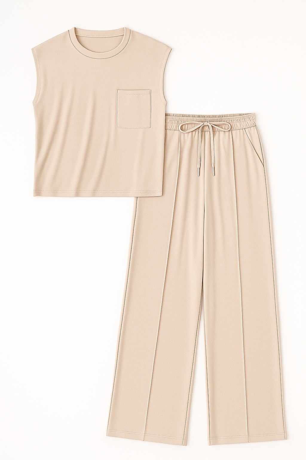 Abbey | Kvinders Elegant To-Delt Sæt Med Bukser - - Kvinders tøj sæt - {{ product_tags }
