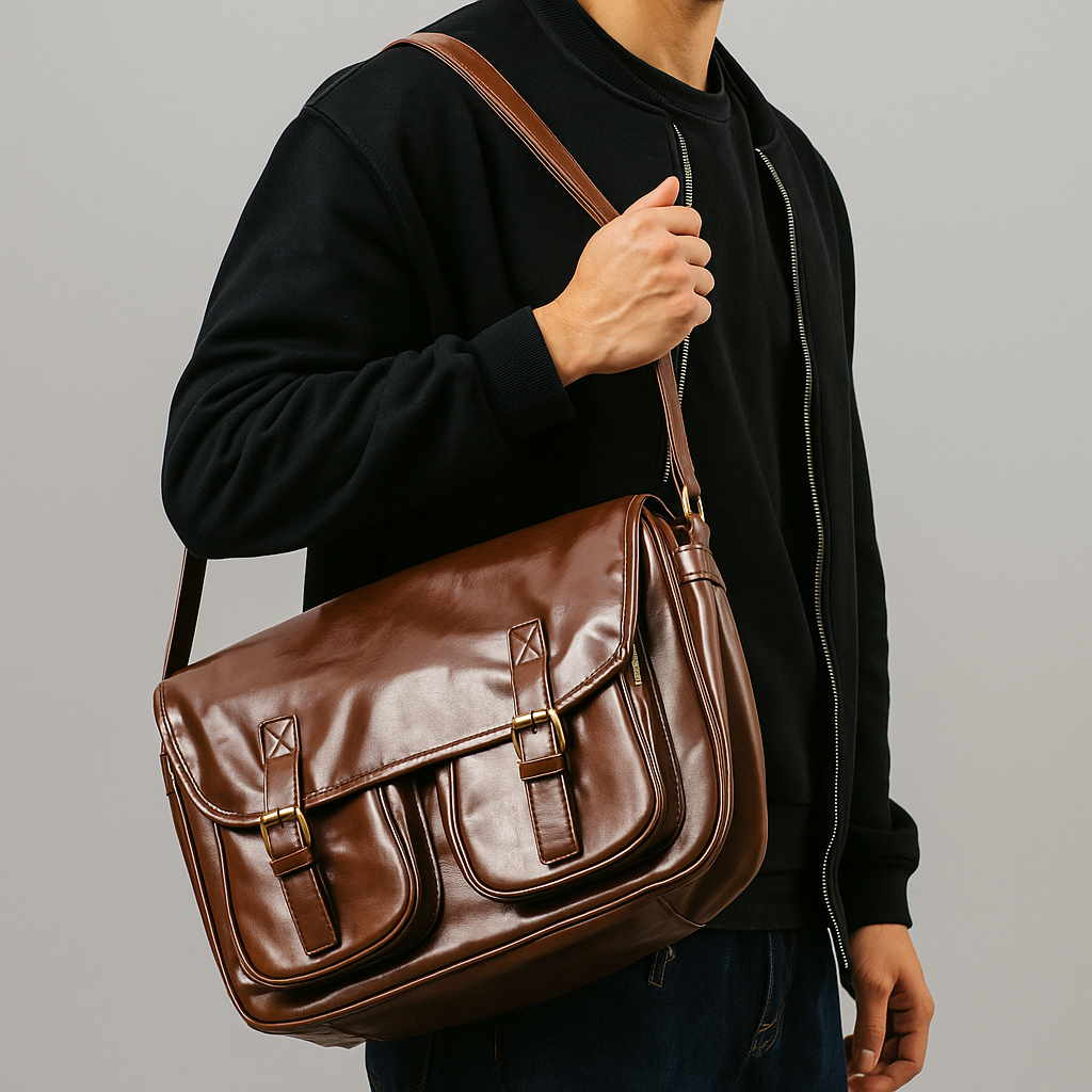 Alexander | Vintage-inspireret Messenger Taske i Kunstlæder - - bags - {{ product_tags }