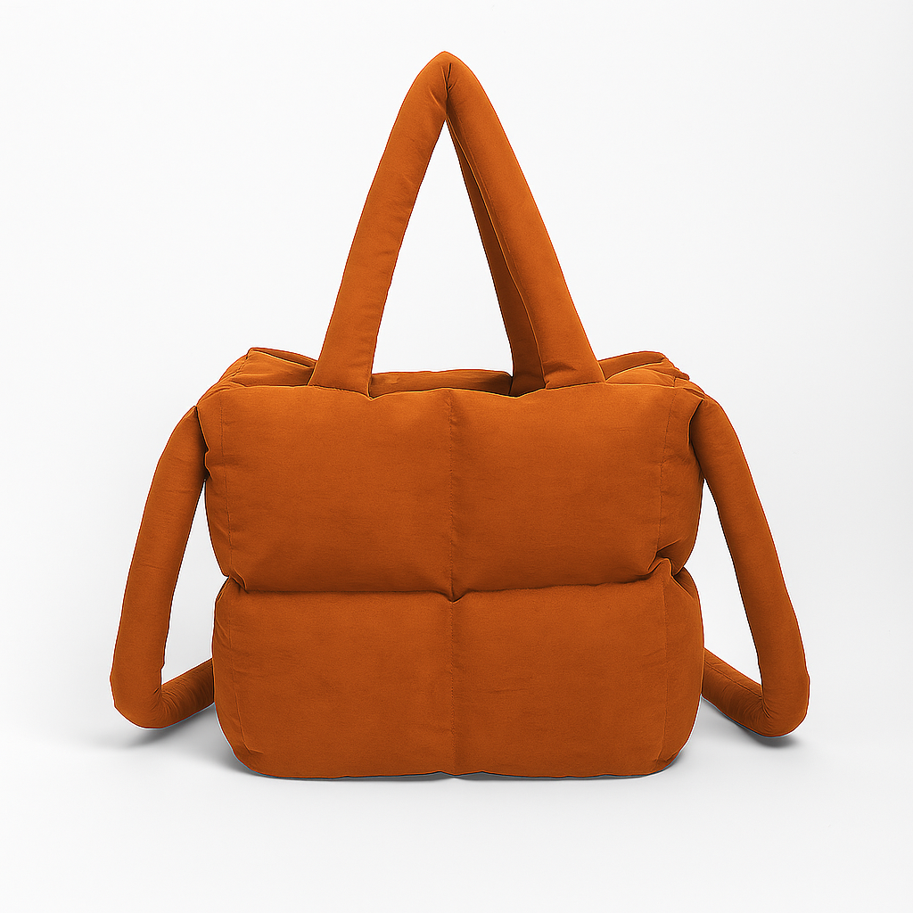 S.F.Y. | Puffer-skuldertaske - Rustbrun - bags - {{ product_tags }