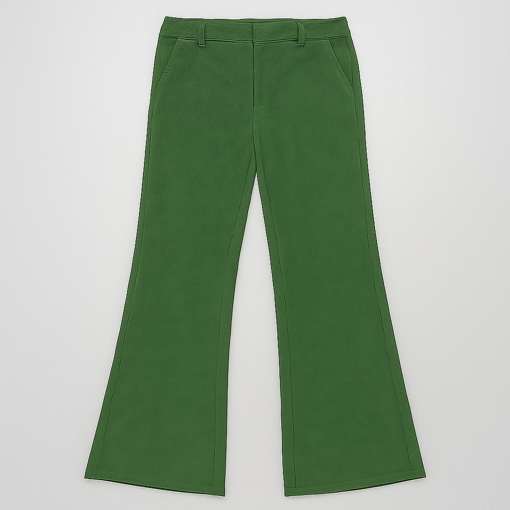 Joel | Bukser i Fløjlsribbede Med Vidde - Grøn - women's fashion - {{ product_tags }