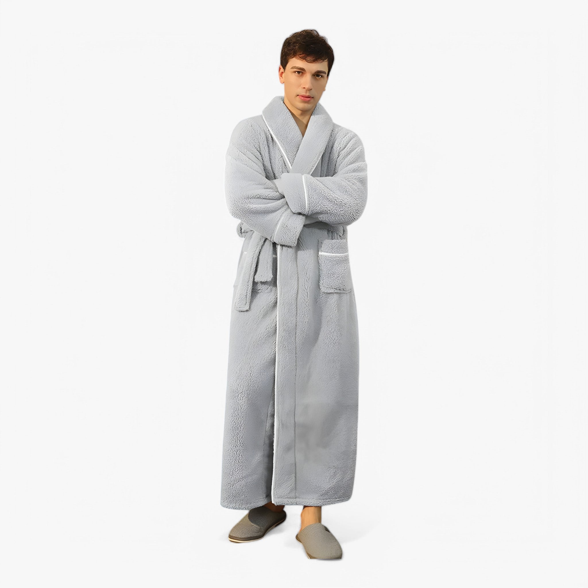 Jessy | Badekåbe - Mand lysgrå - Jessy | Badekåbe - €25 - {{ product_tags }