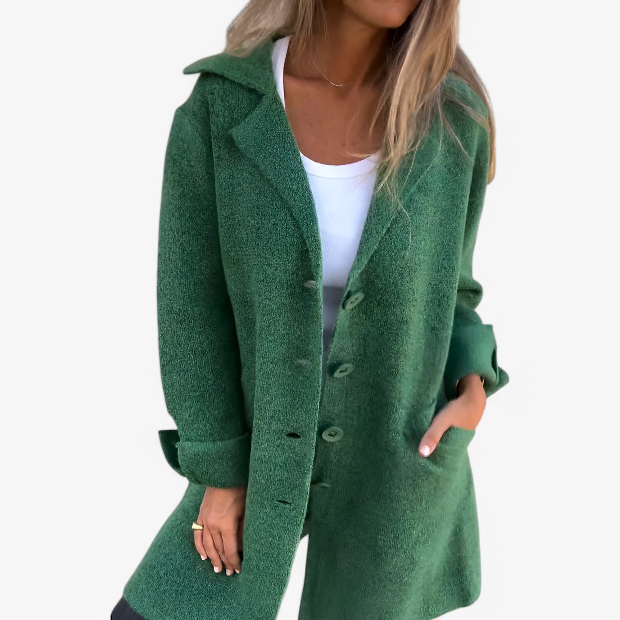 Milena | Uldjakke - Modebevidst og varm - Grøn - women's fashion - {{ product_tags }