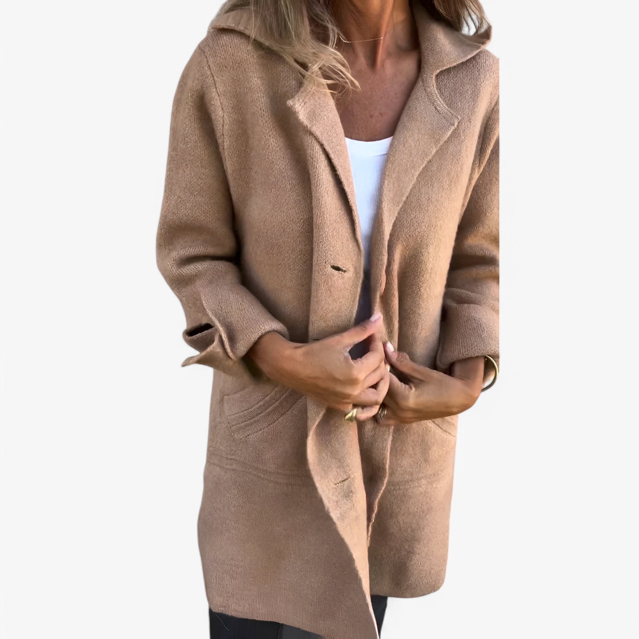 Milena | Uldjakke - Modebevidst og varm - Kaki - women's fashion - {{ product_tags }