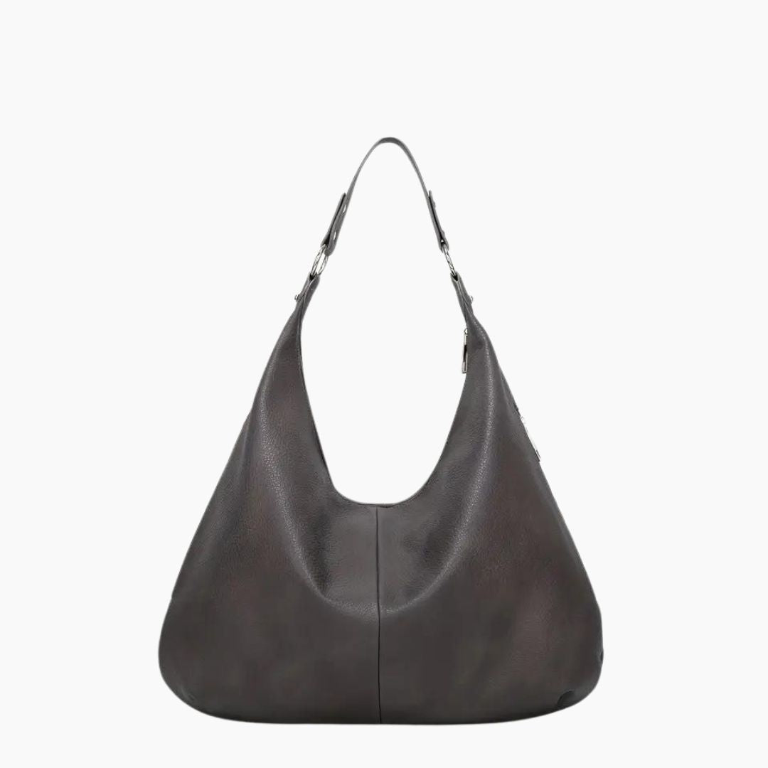 Kaia Vegansk Læder Hobo Taske - Grå - bags - {{ product_tags }