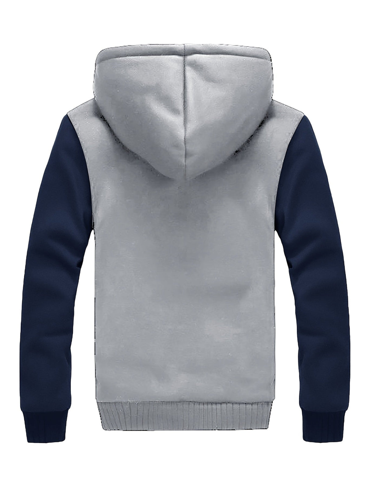 Herre Varm Fleece Hættejakke i Colorblock-Design