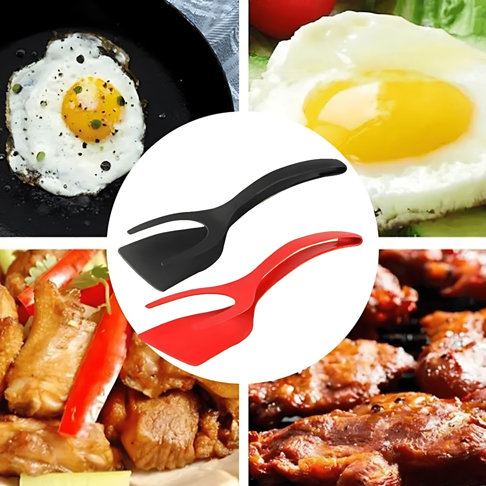 Køkkenværktøj | 2 i 1 Non-stick værktøj - Perfekt til æg og brød - - house & garden - {{ product_tags }