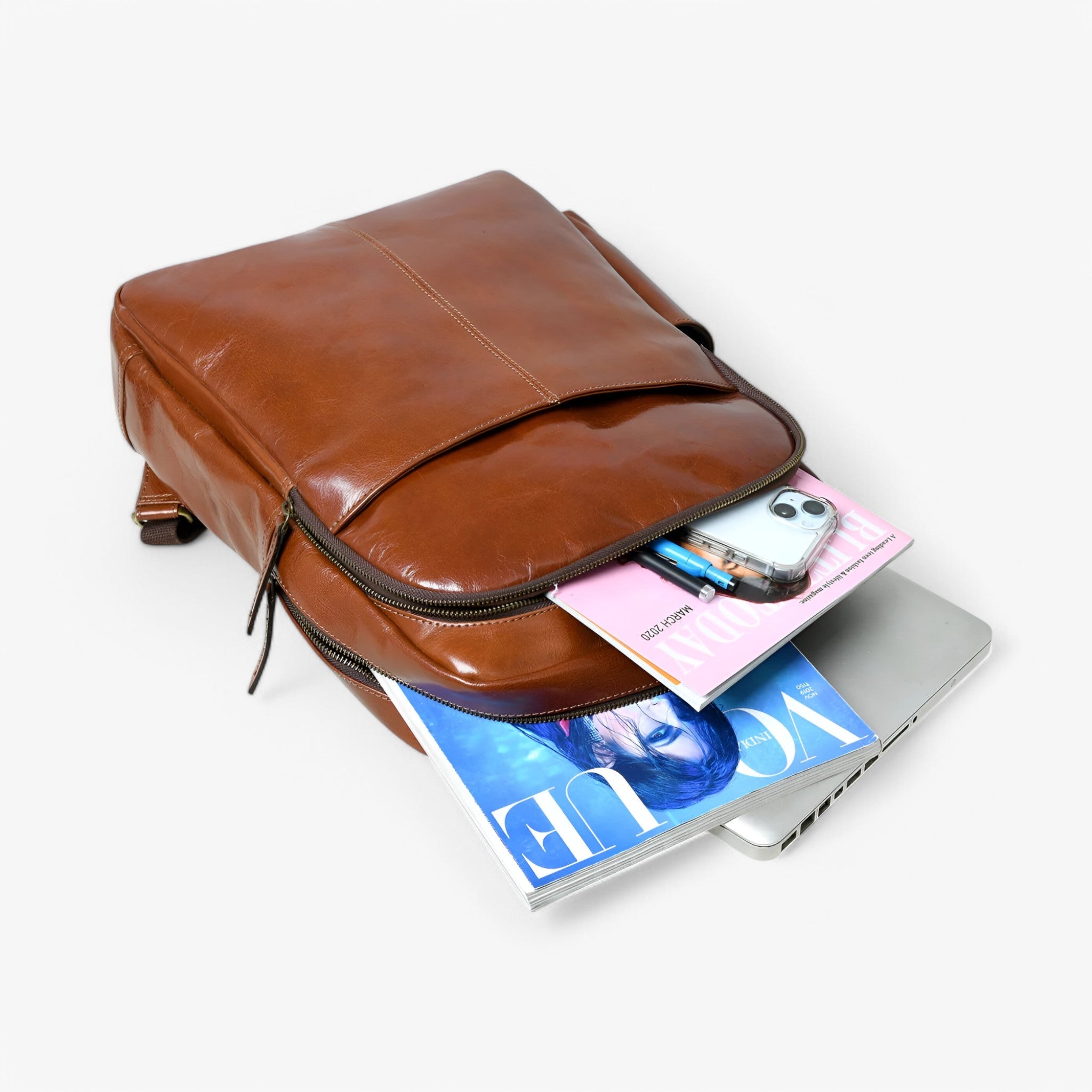 Valentino | Luksus rygsæk i italiensk læder - Brun - - Valentino | Luksus rygsæk i italiensk læder - Brun- €25 - {{ product_tags }