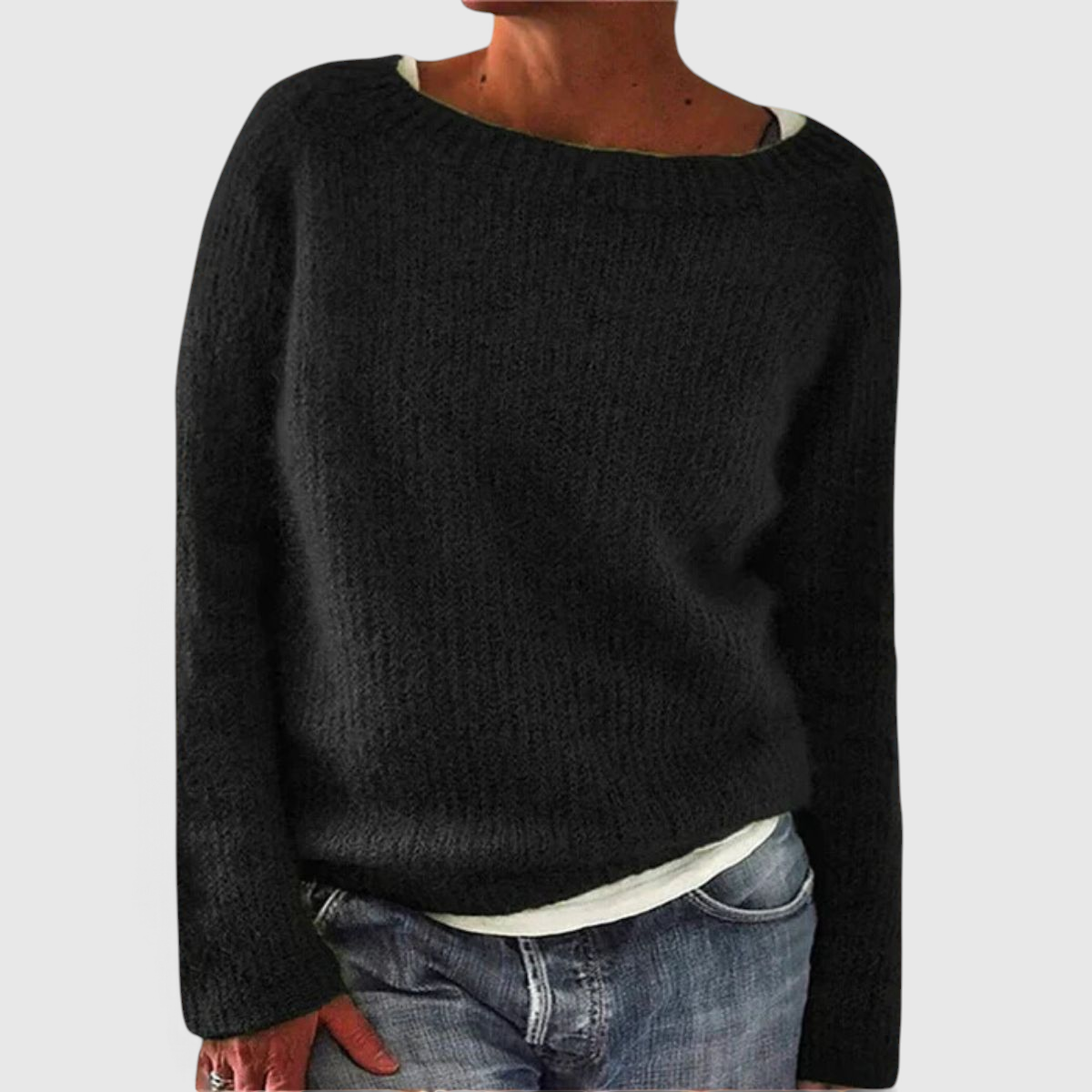 Dame Striktrøje med Afslappet Pasform - Casual Pullover