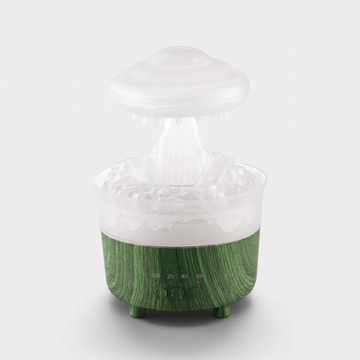 Regnsky Luftfugter-lampe – LED-lys med Regndråbelyd - Trænerve Grøn - Humidifier Night Light - {{ product_tags }