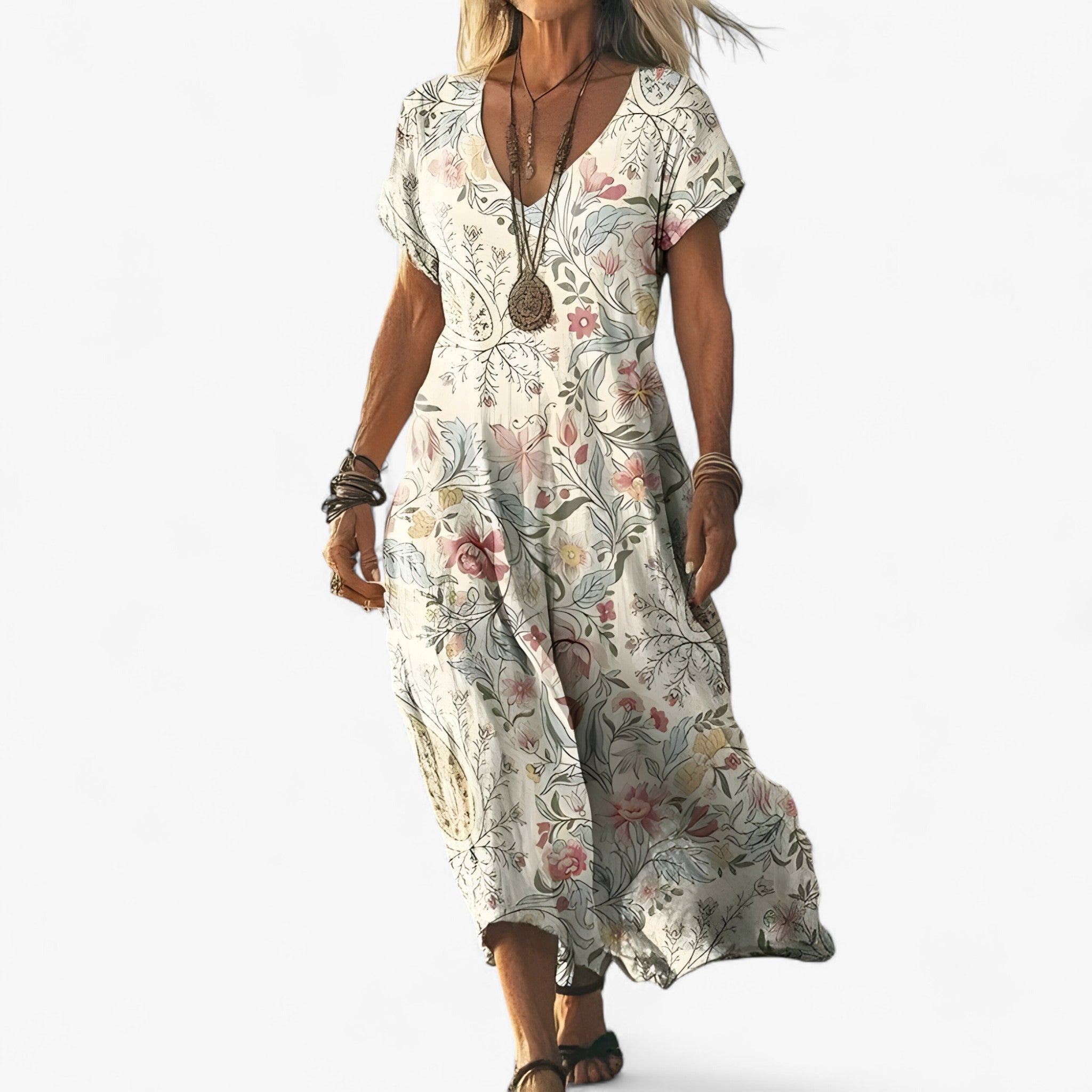 Marie - Vintage Gradient Kjole - Multifarvet 2 - women's fashion - {{ product_tags }