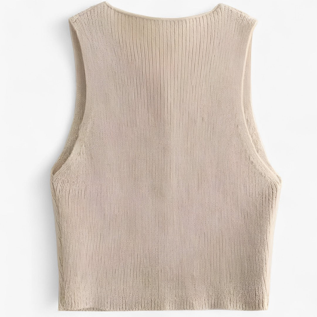 Mirri | Beige stribet vest - - Mirri | Beige stribet vest - €25 - {{ product_tags }