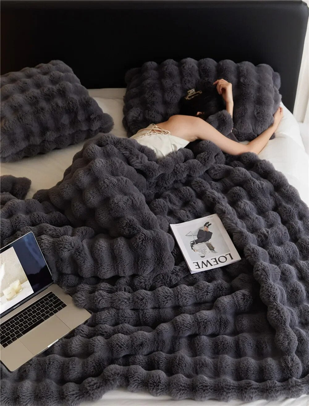 SnugWrap™ | Luksus Tæppe - Grafit - house & garden - {{ product_tags }