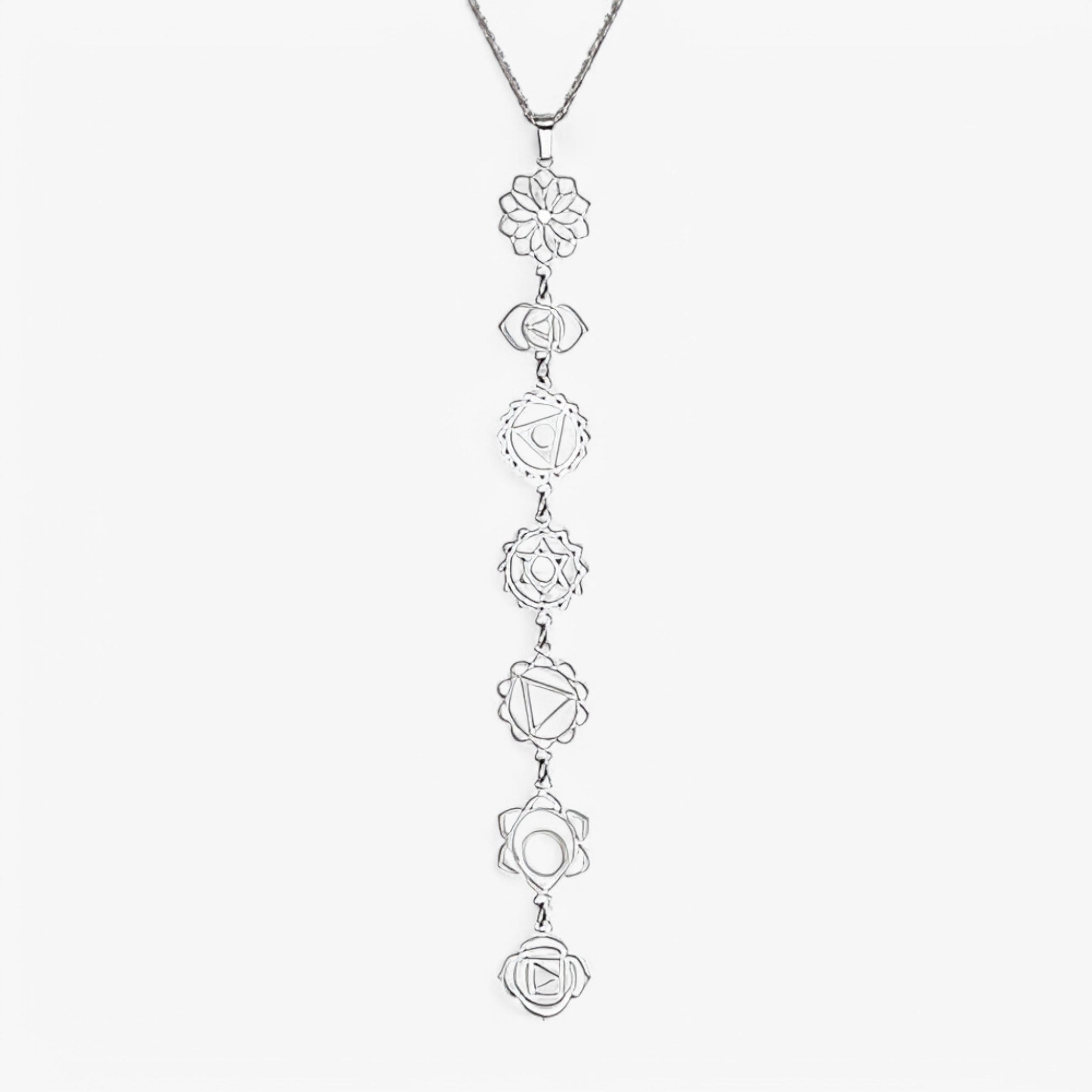 Luna | 7 Chakra Gudinde Halskæde - Sølv - Luna | 7 Chakra Gudinde Halskæde- €25 - {{ product_tags }