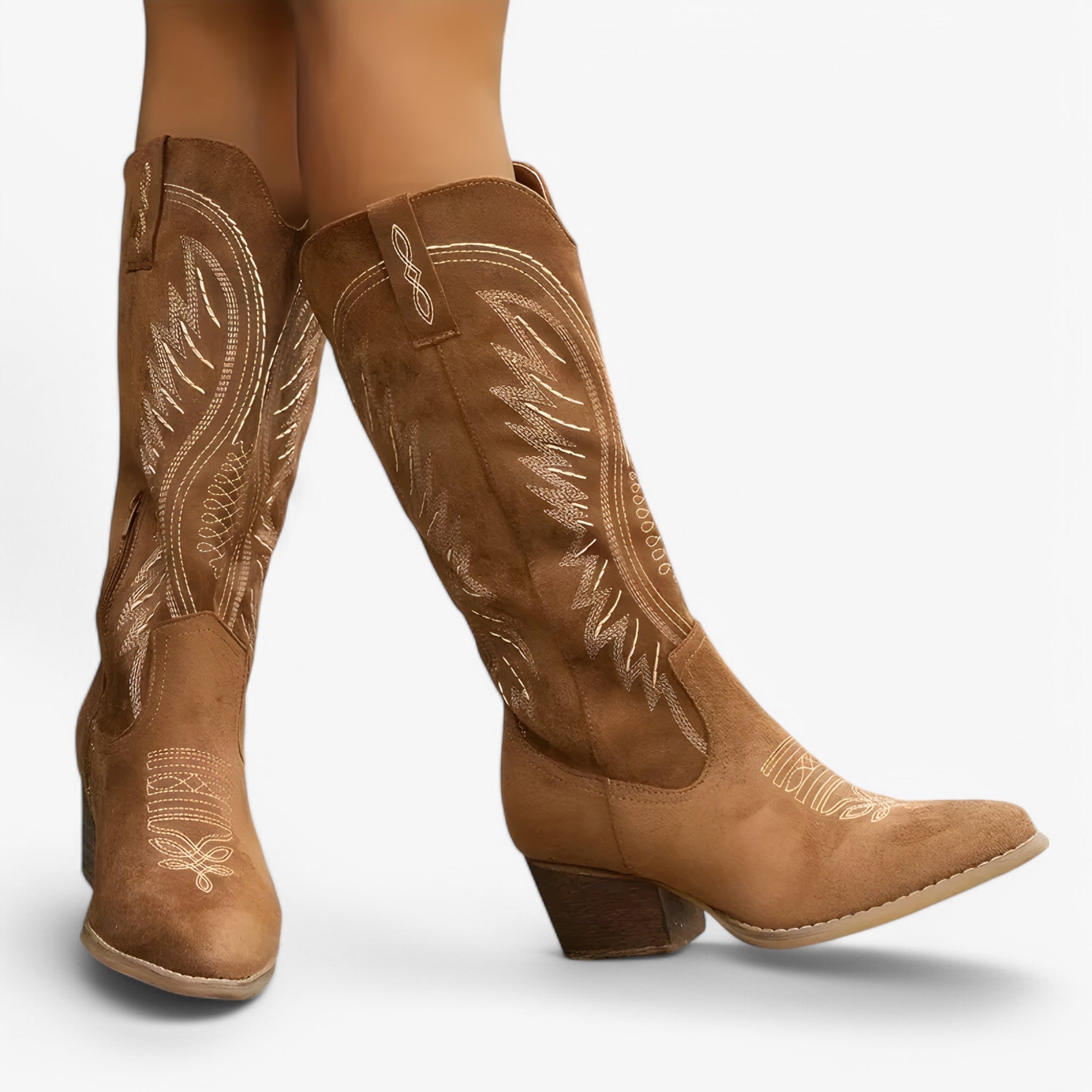 Lina | Trendy Cowboy Støvler - Brun - shoes - {{ product_tags }