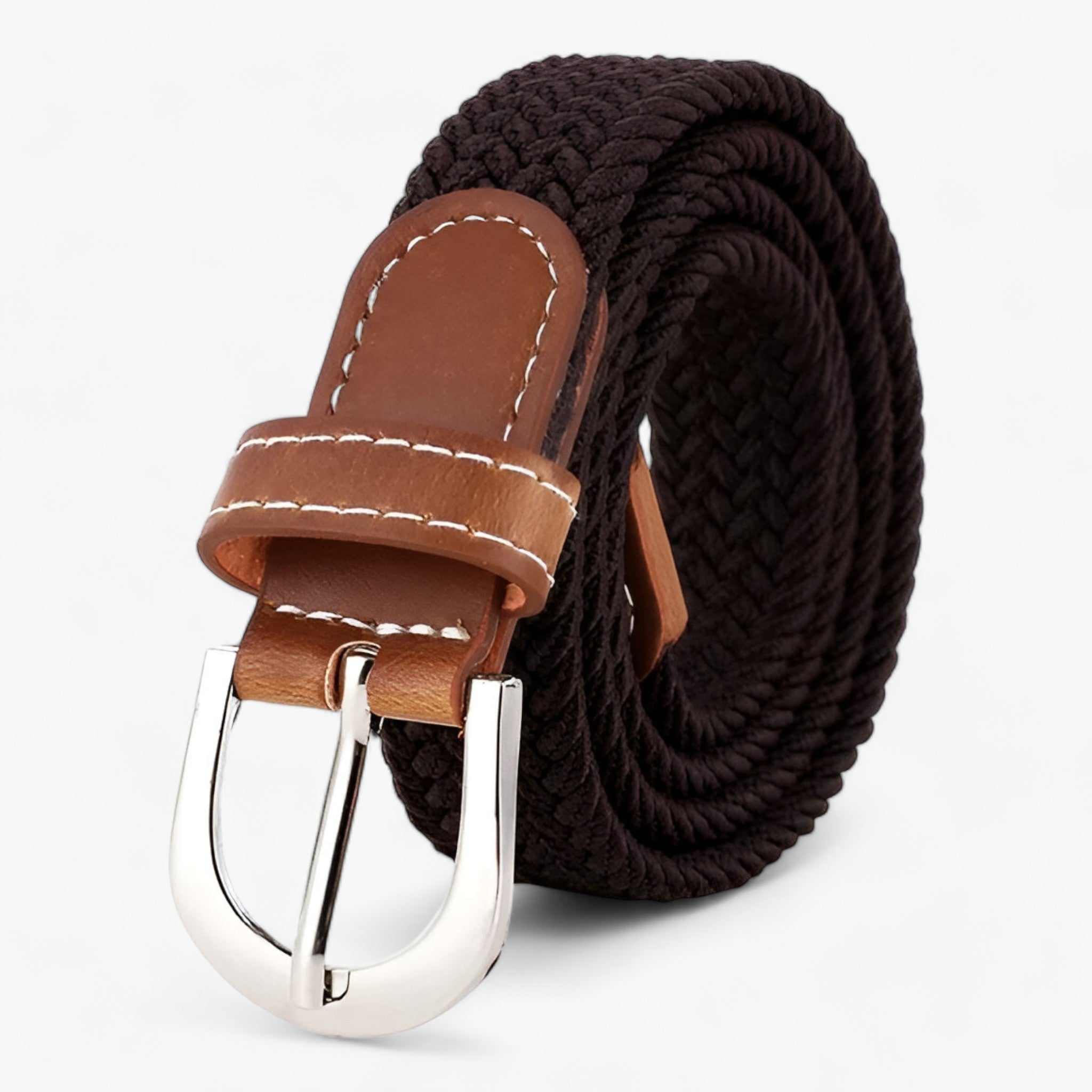 FLEXI | Flettet elastisk bælte - Komfortabelt og stilfuldt - Sort 105CM - men's fashion - {{ product_tags }