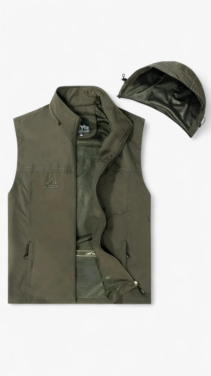 Åndbar Multi-lomme Fiskervest - Groen - Åndbar Multi-lomme Fiskervest - €25 - {{ product_tags }