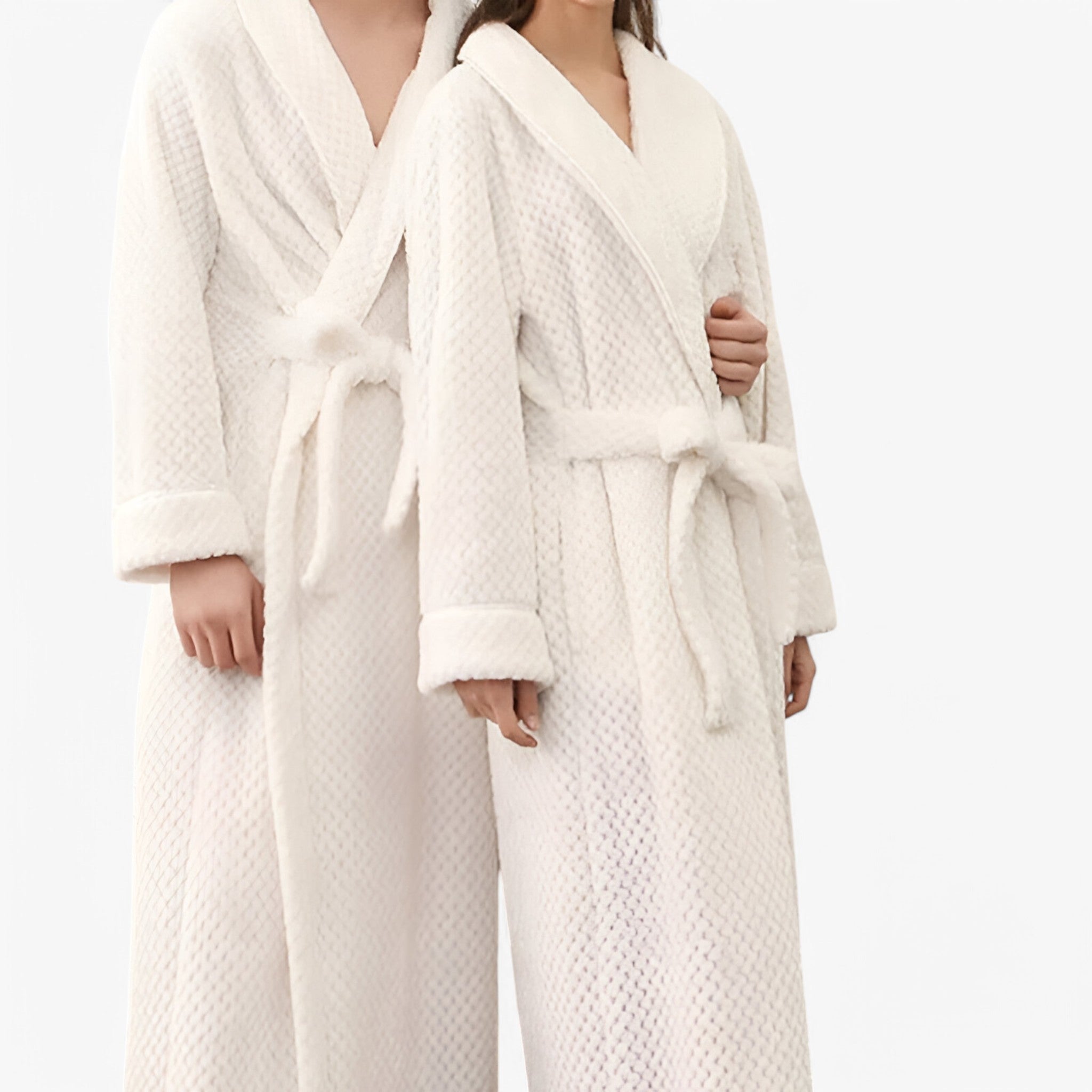 Sofia | Blød Fleece Badekåbe - Hvid - women's fashion - {{ product_tags }