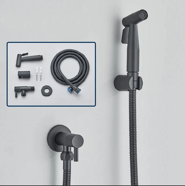 Shinesia | Toilet Bidet Sprayer | Hygiejnisk Rengøring | Komfortabelt og Let - Sort - other - {{ product_tags }