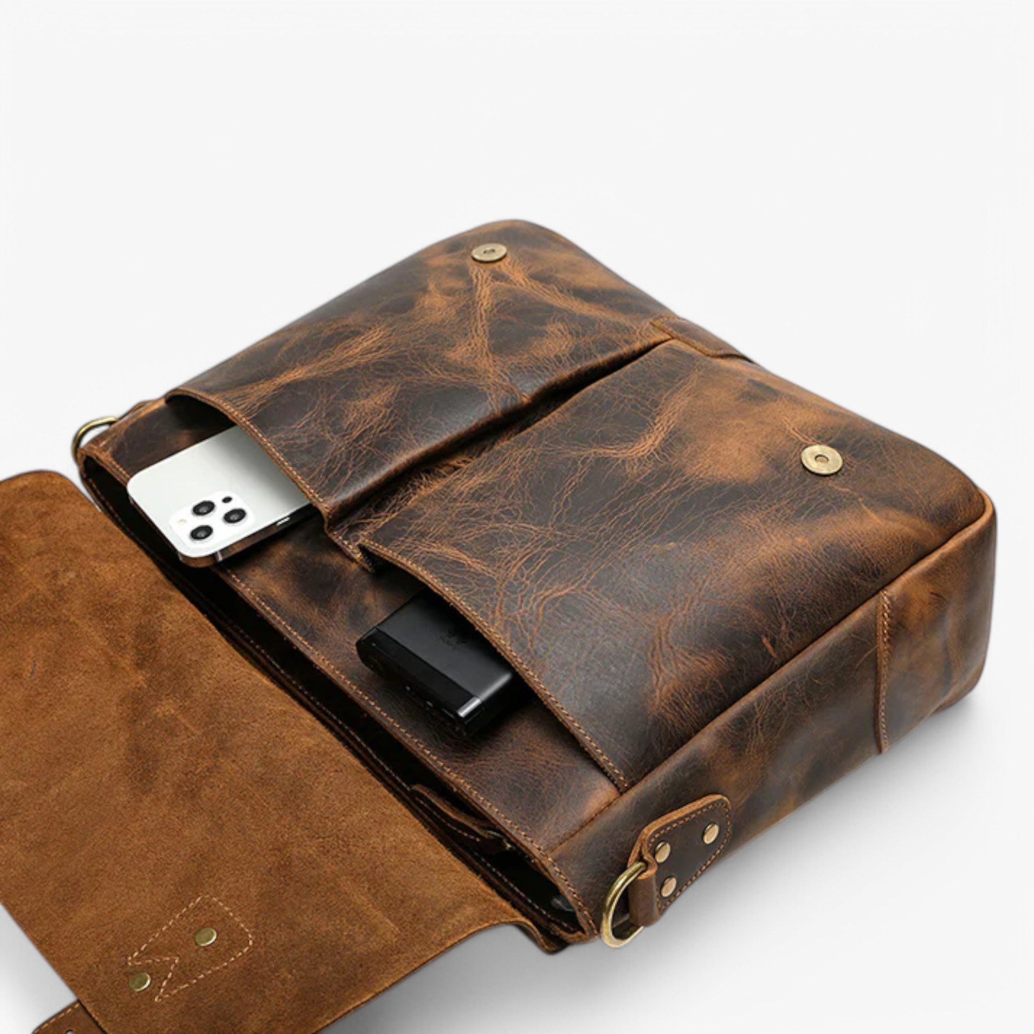 Matthew | Vintage læder skuldertaske - - bags - {{ product_tags }