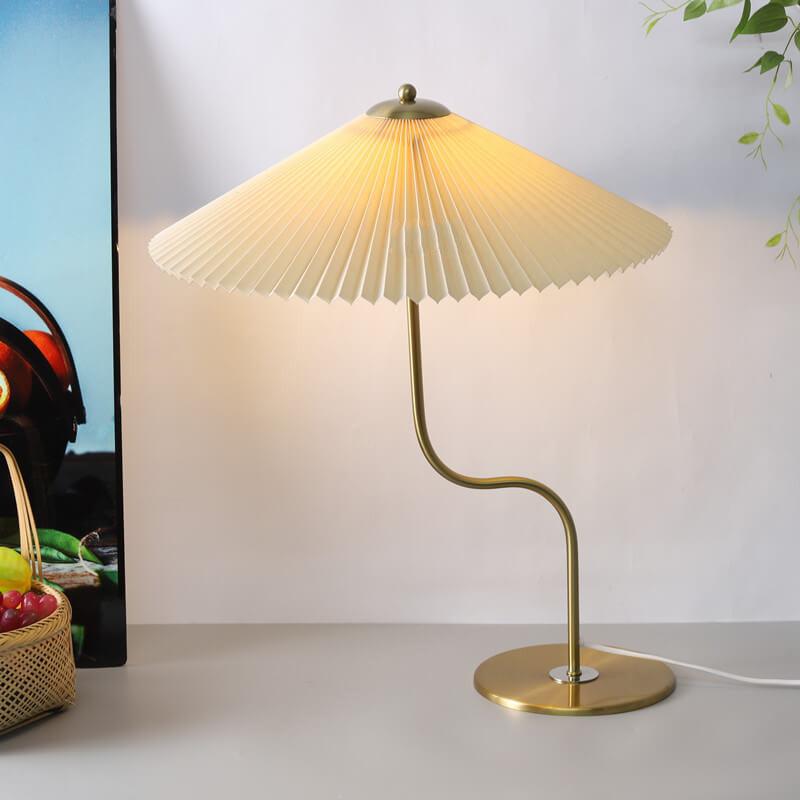 Retro Flæset Skærm Bordlampe - Dekorativt Accentlys - - Home Decor - {{ product_tags }