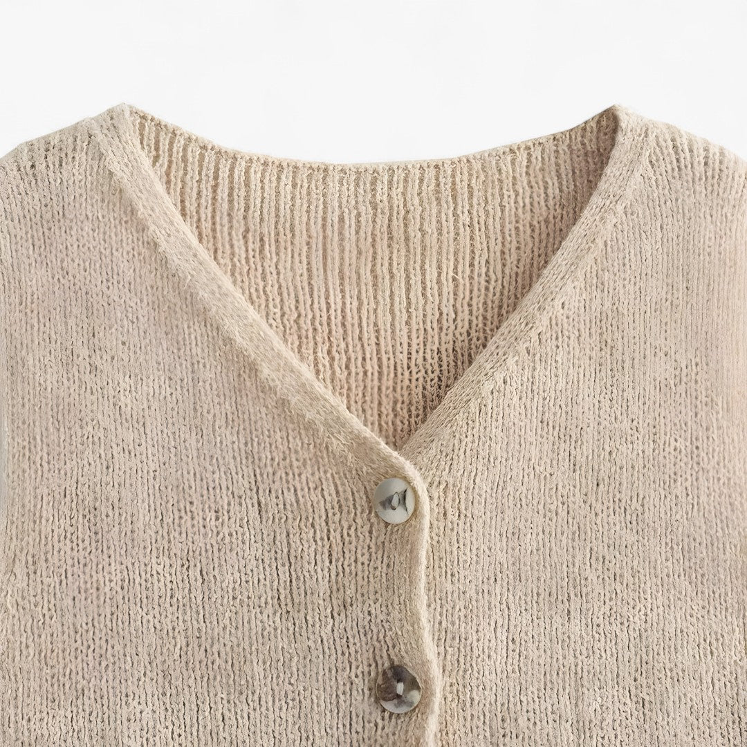 Mirri | Beige stribet vest - - Mirri | Beige stribet vest - €25 - {{ product_tags }