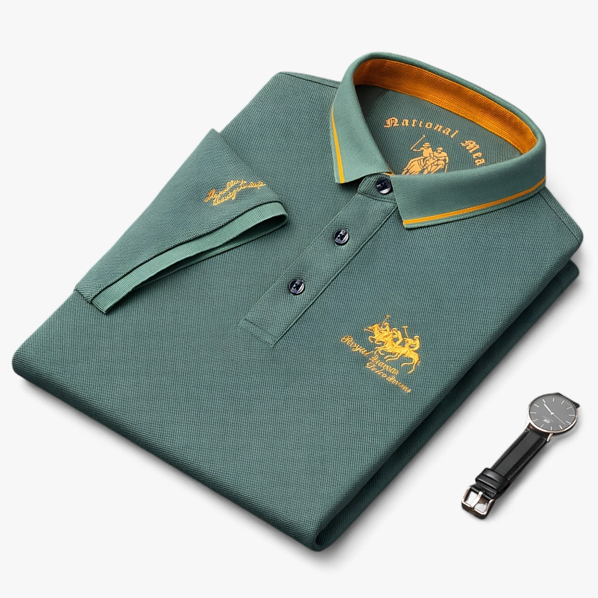 Anja | Ensfarvet Polyester Mand Poloshirt – Almindelig pasform, forskellige størrelser og farver - - Men's Top Clothes - {{ product_tags }