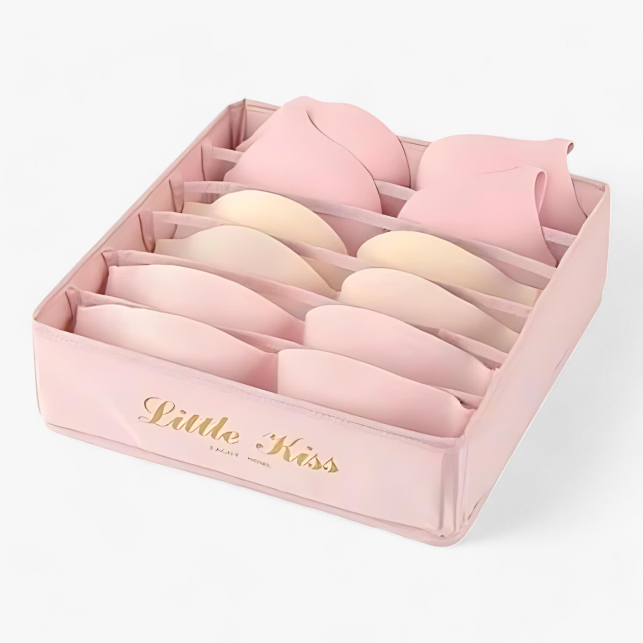Tøjskabsorganisator | Foldbar skuffeinddeling til undertøj med let adgang - 6 rum rosa - house & garden - {{ product_tags }