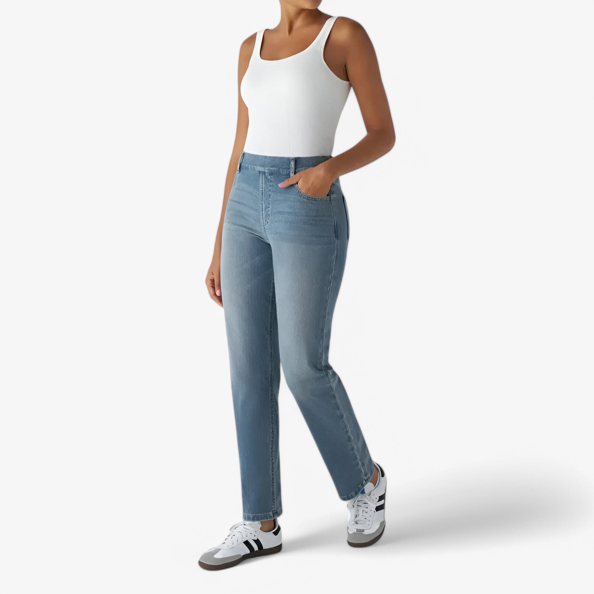 Nina | Bukser med høj talje - Strækbare & Behagelige - - women's fashion - {{ product_tags }