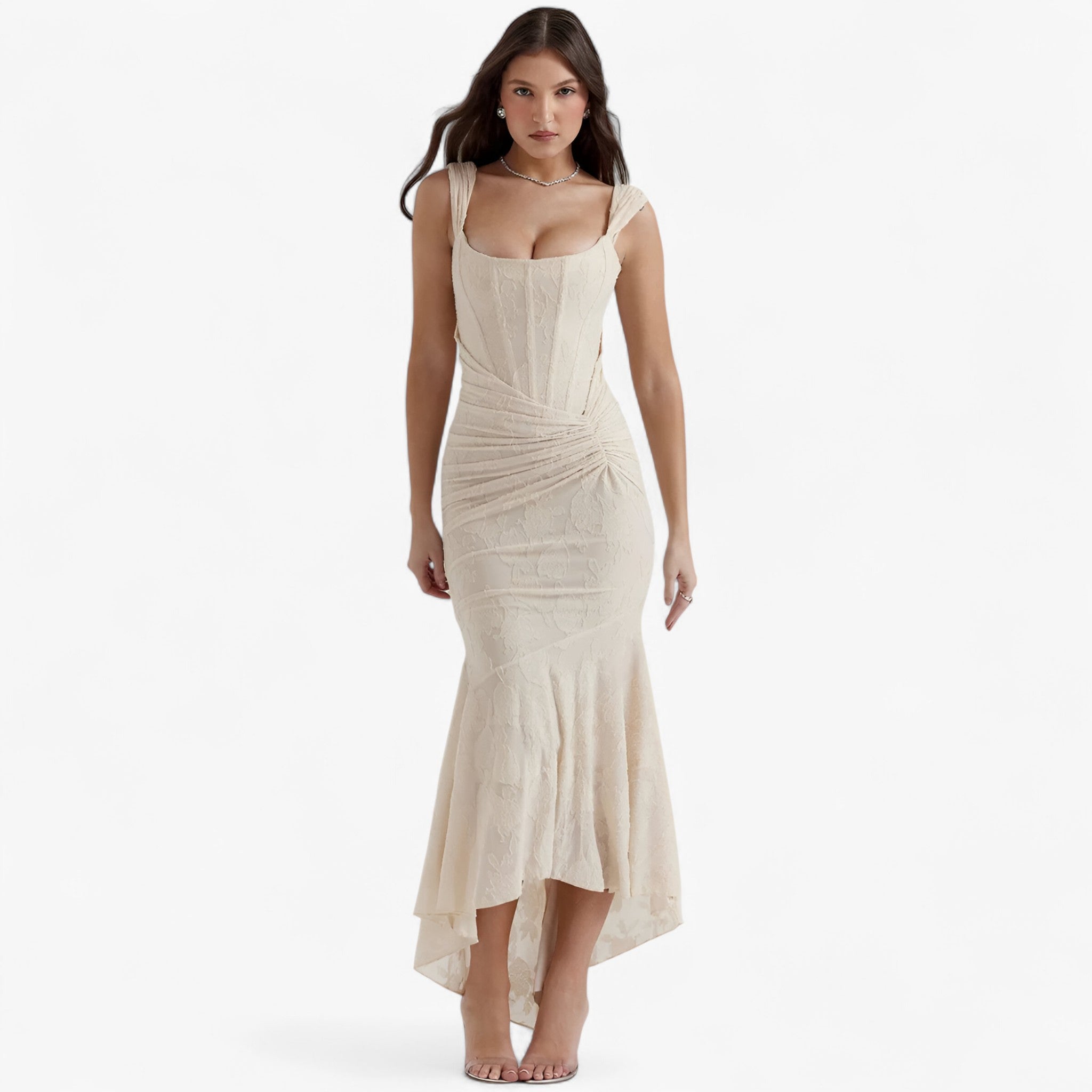 Clara | Midi kjole – Elegant og figurskabende pasform - - women's fashion - {{ product_tags }