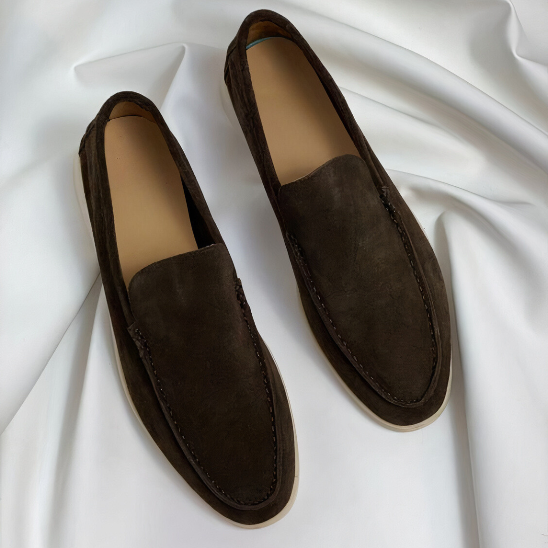 Herre Vintage Læderloafers