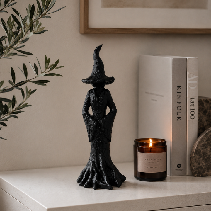 Hekse-havefigur - Håndlavet Harpiks Vogterfigur