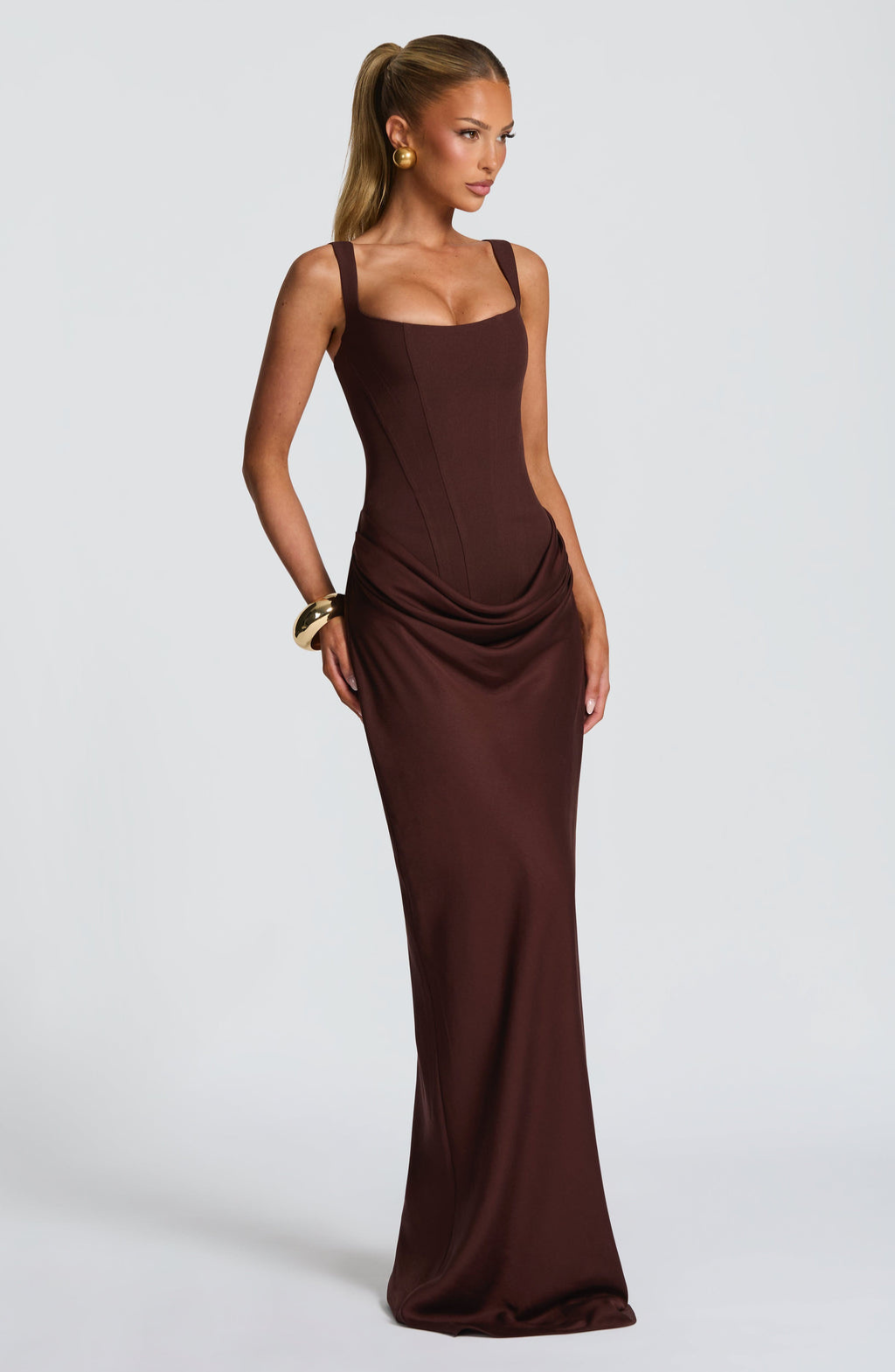 Anne | Kvinder's Hourglass Maxi Kjole