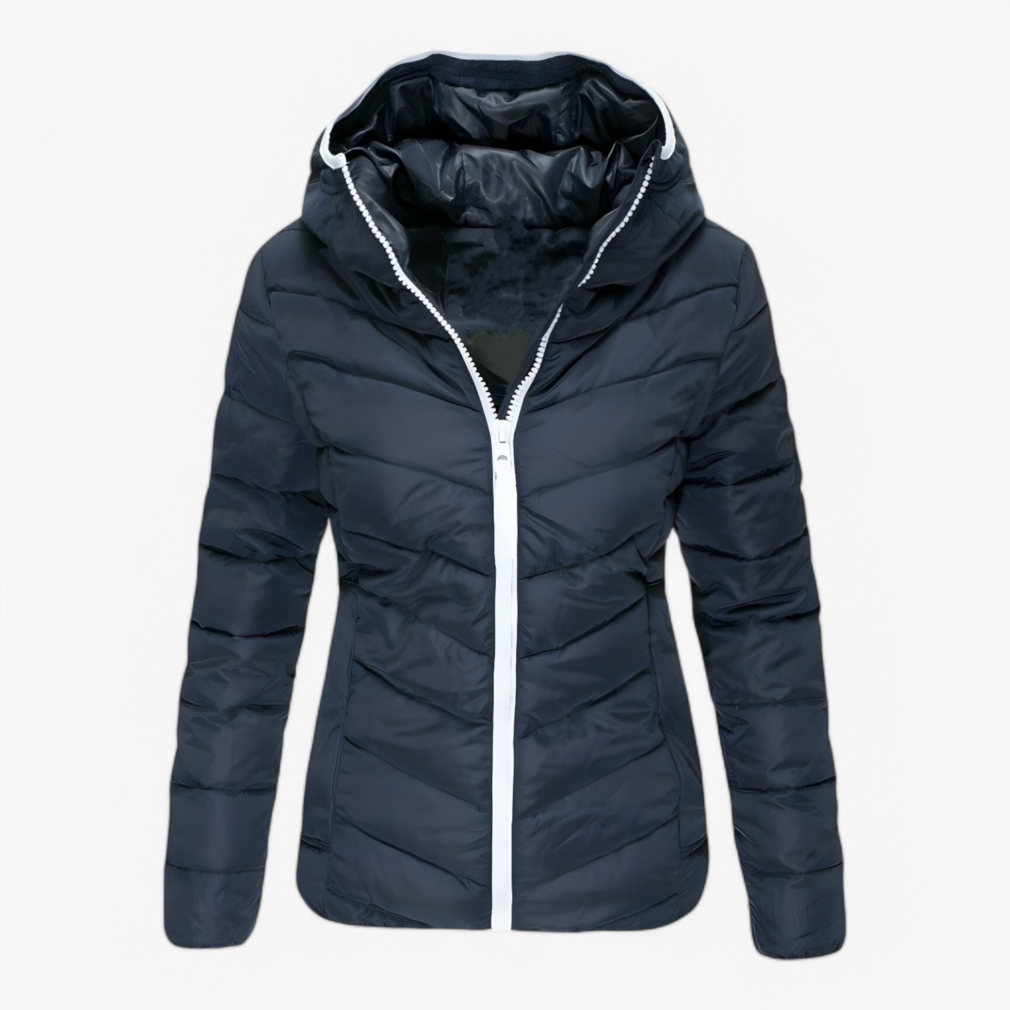 Zuri | Moderne Polstret Jakke - MØRKEBLÅ - winter - {{ product_tags }