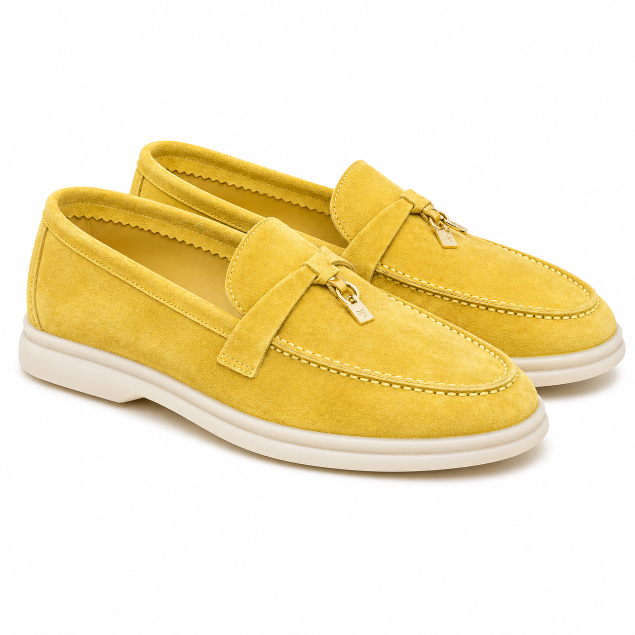 Mocassin homme élégant - Cuir nubuck et confort estival dans Jaune